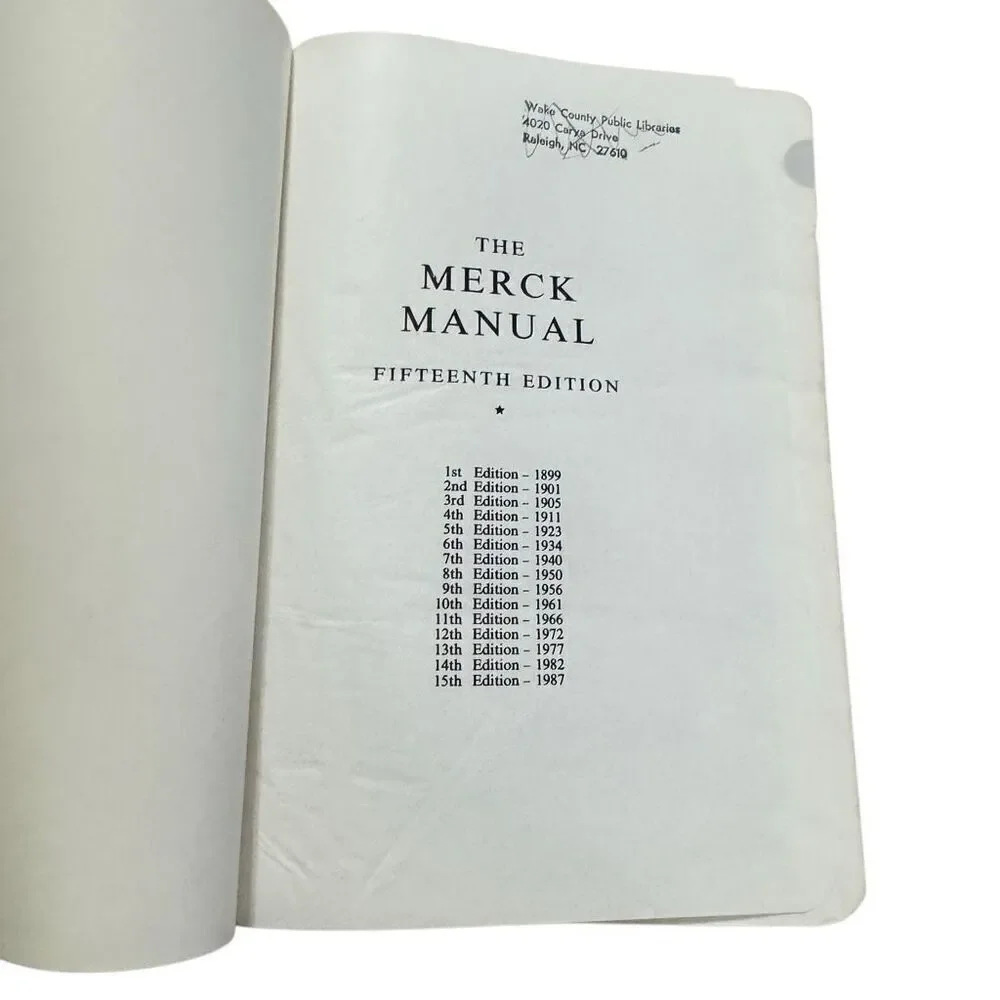 The Merck Manual 15th Fifteenth Edition MSD ( 1987, Hardcover)